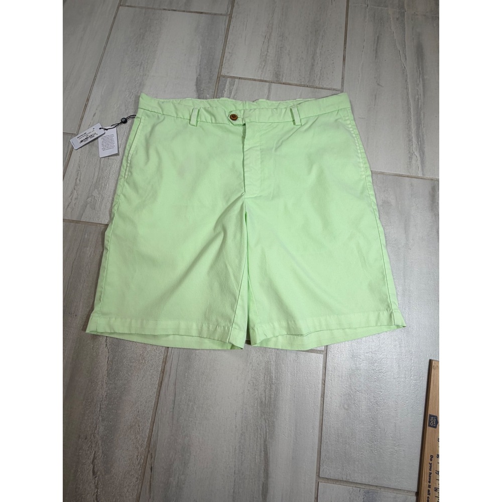 Turtleson Lawton Performance Shorts Lime Green Mens 38 MS21P02-LIME Golf Casual